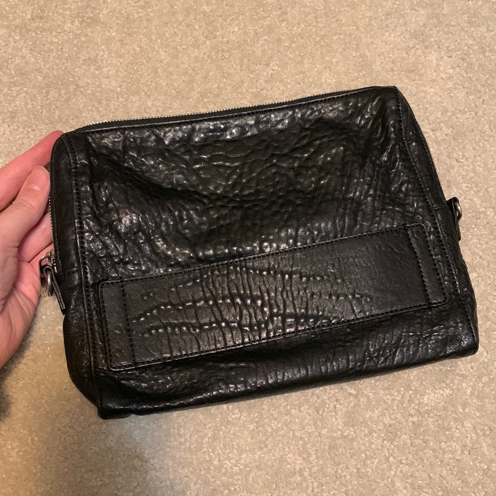 J Apostrophe leather clutch crossbody bag RARE